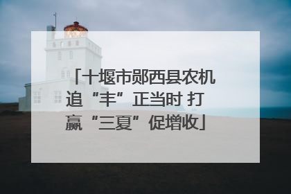 十堰市郧西县农机追“丰”正当时 打赢“三夏”促增收