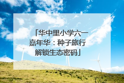 华中里小学六一嘉年华：种子旅行解锁生态密码