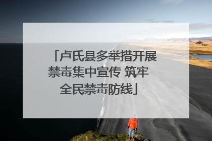 卢氏县多举措开展禁毒集中宣传 筑牢全民禁毒防线