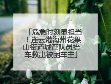 危急时刻显担当！连云港海州花果山街道城管队员抬车救出被困车主