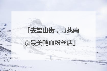 去望山街，寻找南京最美鸭血粉丝店