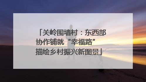 关岭围墙村：东西部协作铺就“幸福路” 描绘乡村振兴新图景