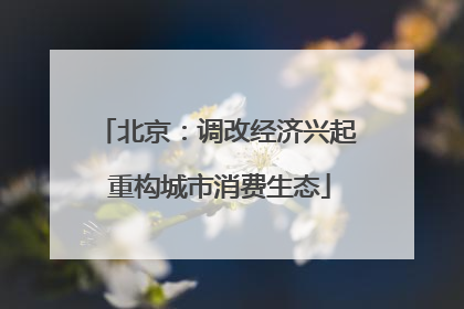 北京：调改经济兴起 重构城市消费生态
