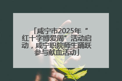 咸宁市2025年“红十字博爱周”活动启动，咸宁职院师生踊跃参与献血活动