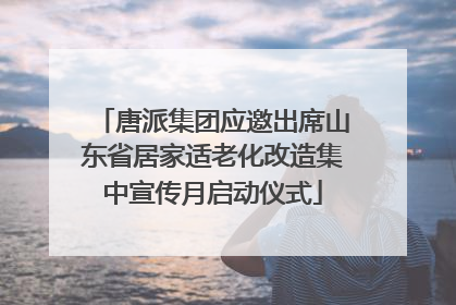 唐派集团应邀出席山东省居家适老化改造集中宣传月启动仪式