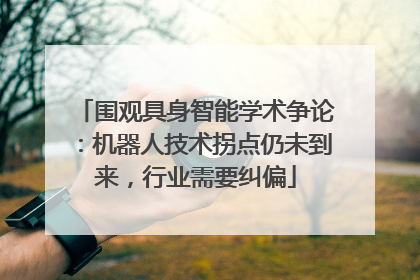 围观具身智能学术争论：机器人技术拐点仍未到来，行业需要纠偏