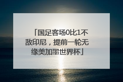 国足客场0比1不敌印尼，提前一轮无缘美加墨世界杯