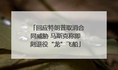 回应特朗普取消合同威胁 马斯克称即刻退役“龙”飞船