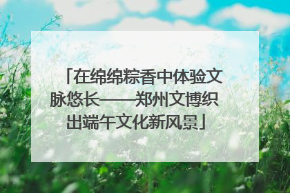 在绵绵粽香中体验文脉悠长——郑州文博织出端午文化新风景