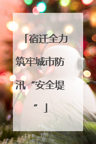 宿迁全力筑牢城市防汛“安全堤”