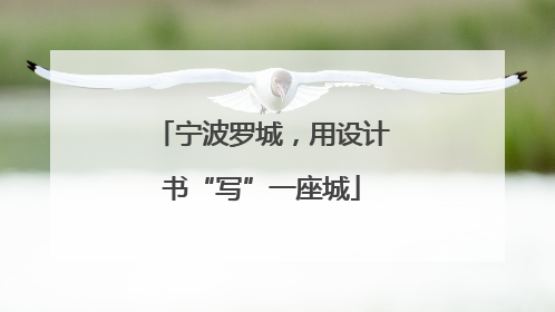 宁波罗城，用设计书“写”一座城