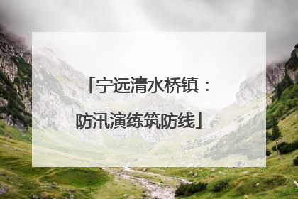 宁远清水桥镇：防汛演练筑防线