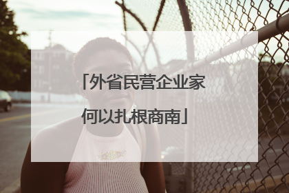 外省民营企业家何以扎根商南