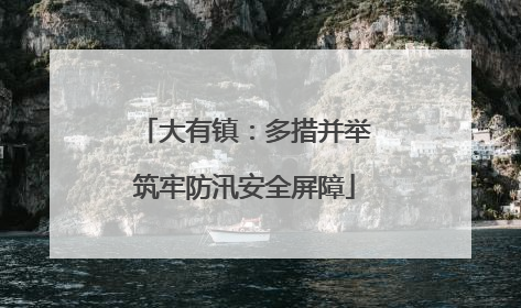 大有镇：多措并举筑牢防汛安全屏障