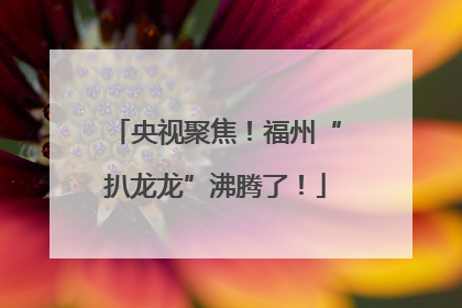 央视聚焦！福州“扒龙龙”沸腾了！