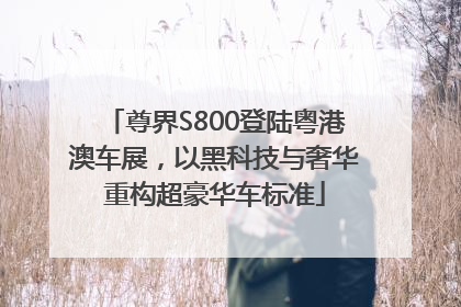 尊界S800登陆粤港澳车展，以黑科技与奢华重构超豪华车标准