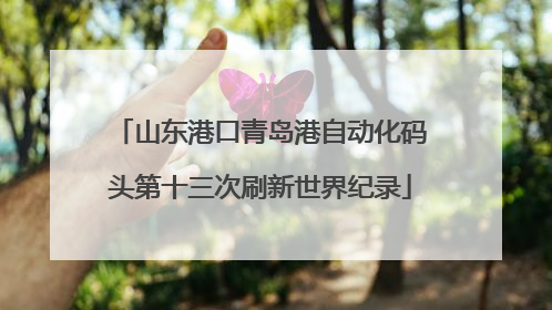 山东港口青岛港自动化码头第十三次刷新世界纪录