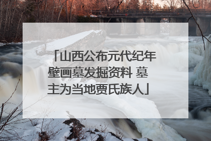 山西公布元代纪年壁画墓发掘资料 墓主为当地贾氏族人