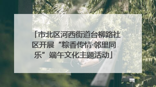 市北区河西街道台柳路社区开展“粽香传情·邻里同乐”端午文化主题活动