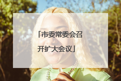市委常委会召开扩大会议