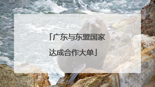 广东与东盟国家达成合作大单
