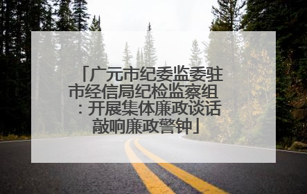 广元市纪委监委驻市经信局纪检监察组：开展集体廉政谈话 敲响廉政警钟