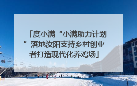 度小满“小满助力计划”落地汝阳支持乡村创业者打造现代化养鸡场