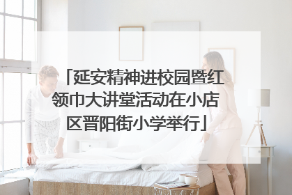 延安精神进校园暨红领巾大讲堂活动在小店区晋阳街小学举行