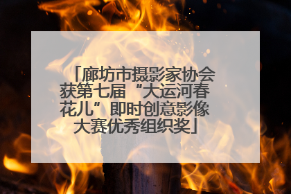 廊坊市摄影家协会获第七届“大运河春花儿”即时创意影像大赛优秀组织奖
