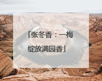 张冬香：一梅绽放满园香