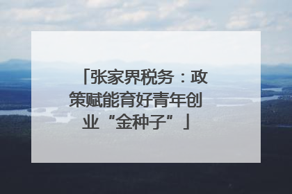 张家界税务：政策赋能育好青年创业“金种子”