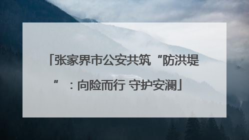 张家界市公安共筑“防洪堤”：向险而行 守护安澜