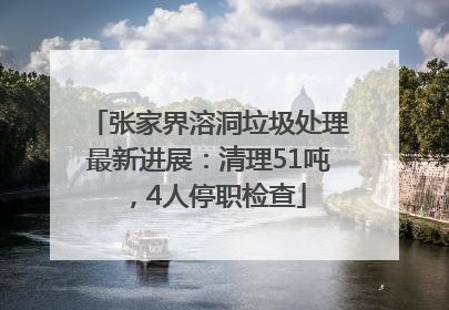 张家界溶洞垃圾处理最新进展：清理51吨，4人停职检查