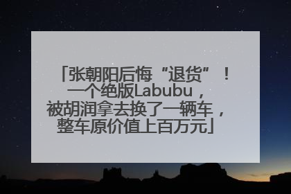 张朝阳后悔“退货”！一个绝版Labubu，被胡润拿去换了一辆车，整车原价值上百万元