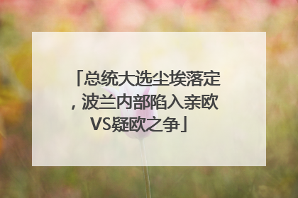总统大选尘埃落定，波兰内部陷入亲欧VS疑欧之争