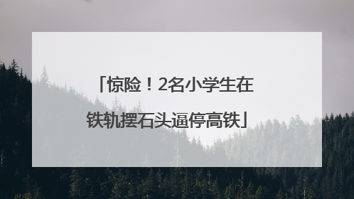 惊险！2名小学生在铁轨摆石头逼停高铁