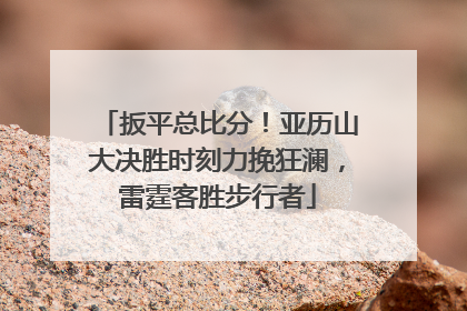 扳平总比分！亚历山大决胜时刻力挽狂澜，雷霆客胜步行者