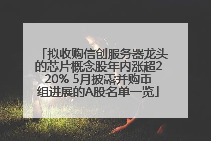 拟收购信创服务器龙头的芯片概念股年内涨超220% 5月披露并购重组进展的A股名单一览