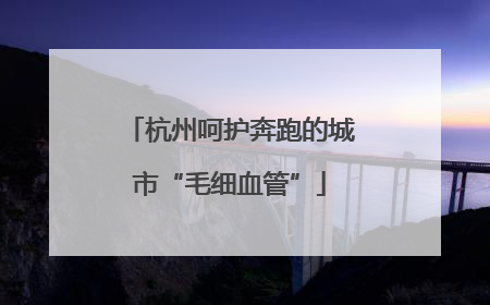 杭州呵护奔跑的城市“毛细血管”