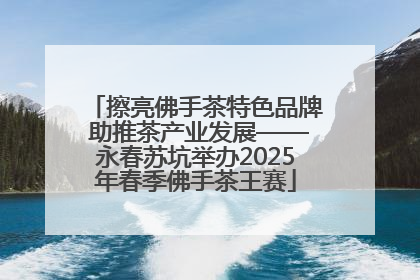 擦亮佛手茶特色品牌 助推茶产业发展——永春苏坑举办2025年春季佛手茶王赛