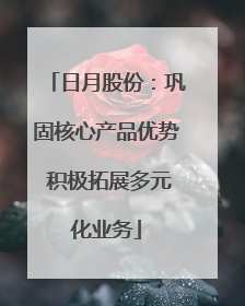 日月股份：巩固核心产品优势 积极拓展多元化业务