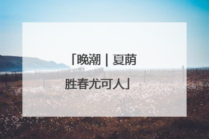 晚潮｜夏荫胜春尤可人