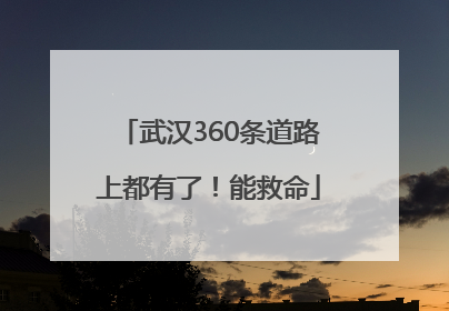 武汉360条道路上都有了！能救命