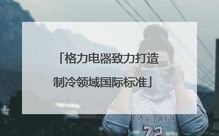 格力电器致力打造制冷领域国际标准
