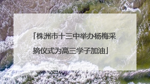 株洲市十三中举办杨梅采摘仪式为高三学子加油