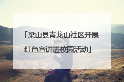 梁山县青龙山社区开展红色宣讲进校园活动