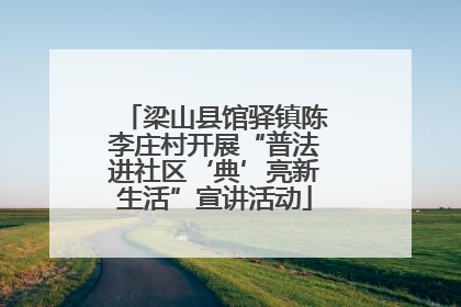 梁山县馆驿镇陈李庄村开展“普法进社区‘典’亮新生活”宣讲活动