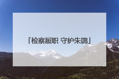 检察履职 守护朱鹮