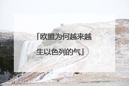 欧盟为何越来越生以色列的气
