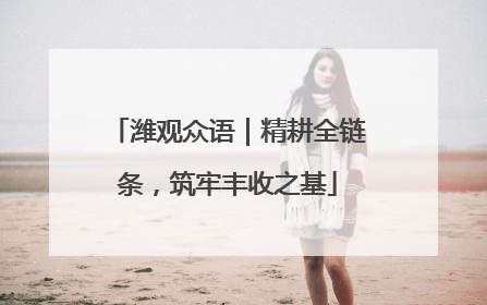 潍观众语｜精耕全链条，筑牢丰收之基